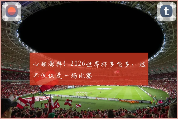 心潮澎湃!2026世界杯多伦多,这不仅仅是一场比赛